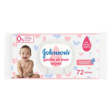Picture of Johnson baby wipes gentle all over care - 72 pcs
