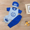 صورة طقم ملابس أطفال 4 قطع – أزرق