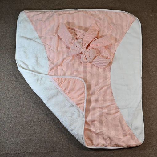 صورة بطانية فيونكة فرو طبقتين من سنافر – أبيض×سيمون