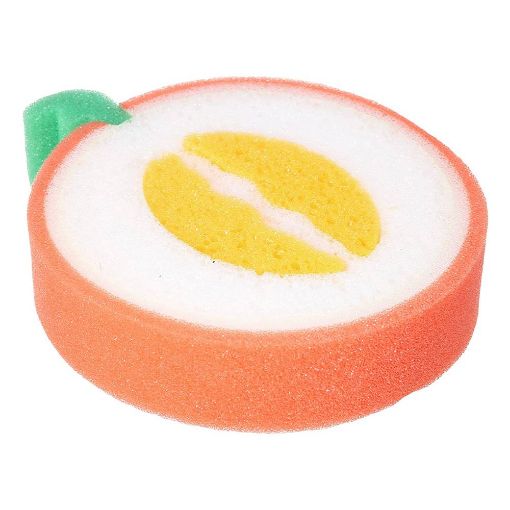 صورة اسفنجة استحمام الأطفال – برتقالي × أبيض