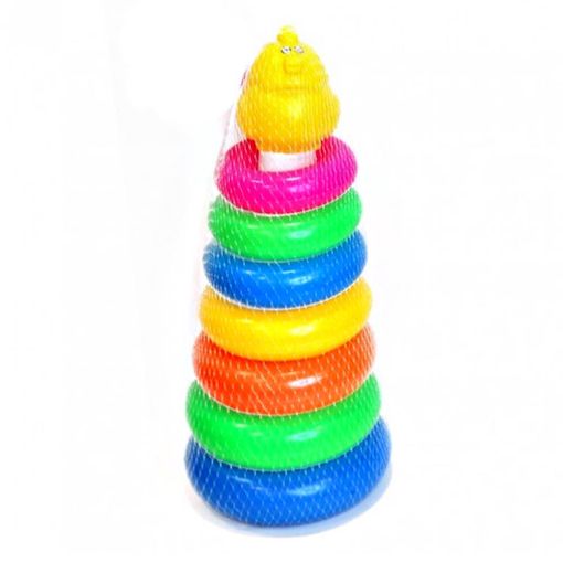 صورة لعبة عمود حلقات بلاستيكية للأطفال – ألوان متعددة