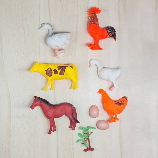 صورة مجموعة العاب حيوانات المزرعة للأطفال 6 قطع – ألوان متعددة