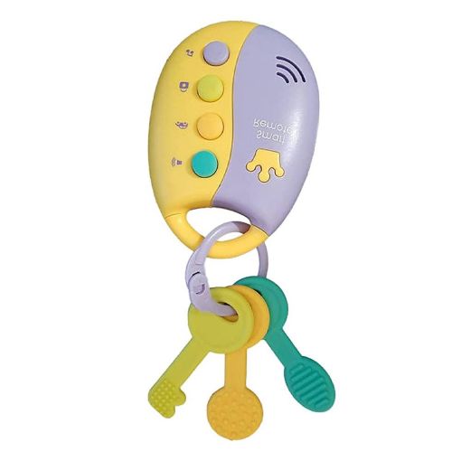صورة لعبة ميدالية مفاتيح موسيقية للأطفال من عمر 6 شهور – ألوان متعددة