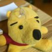 صورة لعبة دبدوب أطفال قطيفة شكل الدب – أصفر×أحمر
