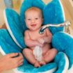 صورة وردة الاستحمام للأطفال حديثي الولادة – أزرق