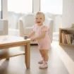 صورة حذاء شراب قطني بنعل سيليكون للأطفال – بينك
